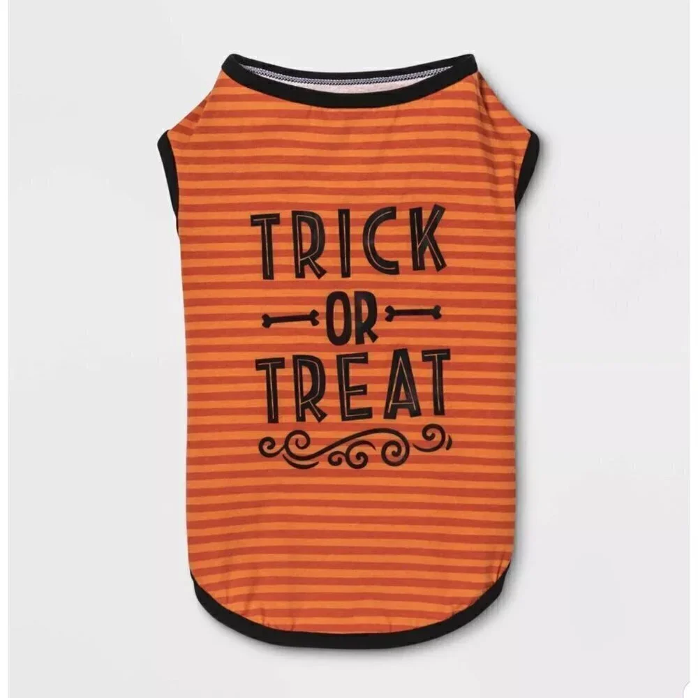 Target Hyde and Eek Halloween Trick or Treat Graphic Dog and Cat T-Shirt Orange